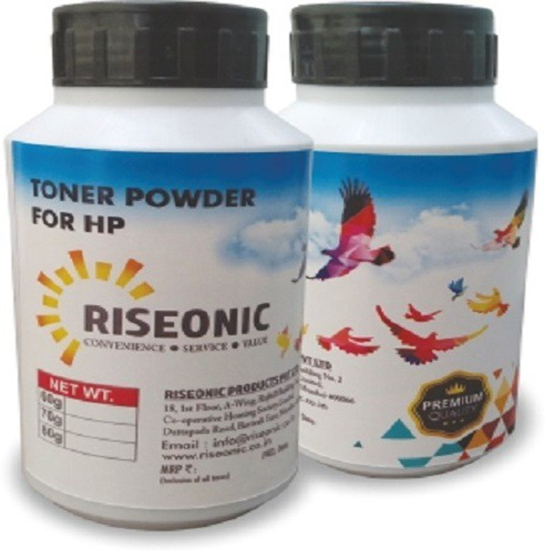 riseonic THIS CONTENT 10 BOTTLES OF 120GM EACH Single Color Ink Toner Powder(Black)