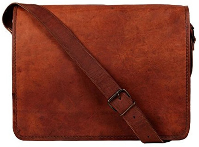 alcraft 13 inch Expandable Laptop Messenger Bag(Brown)
