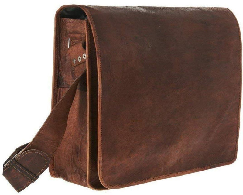 alcraft 15.6 inch Expandable Laptop Messenger Bag(Brown)