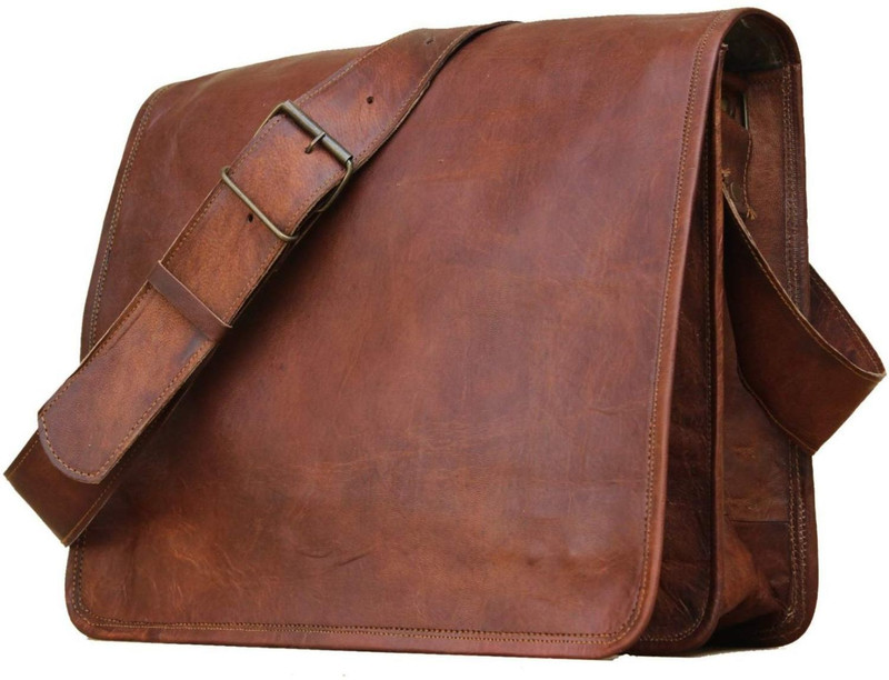 alcraft 11 inch Expandable Laptop Messenger Bag(Brown)