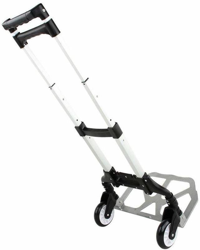 heet Folding Aluminum Heavy Luggage Trolley Luggage Trolley(Foldable)