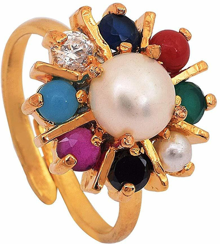 morir Brass Ruby Gold Plated Ring