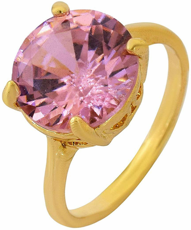 morir Brass Quartz Gold Plated Ring