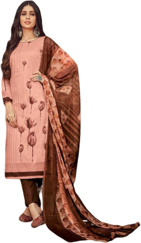 ms brand Floral Print Kurta, Churidar & Dupatta Set