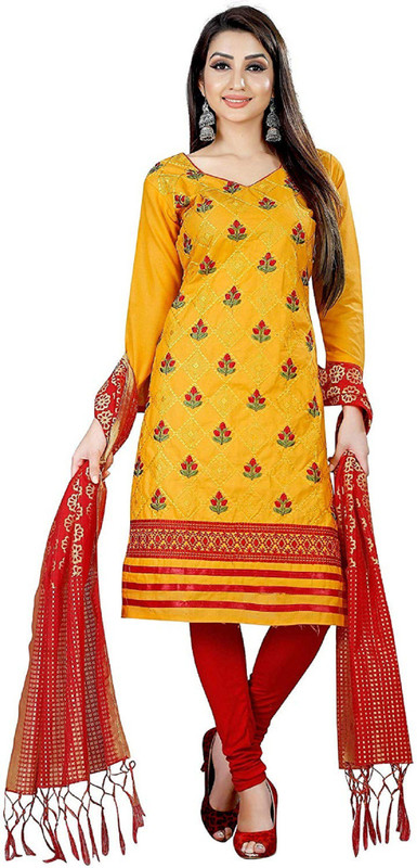 rk hub Embroidered Kurta, Churidar & Dupatta Set