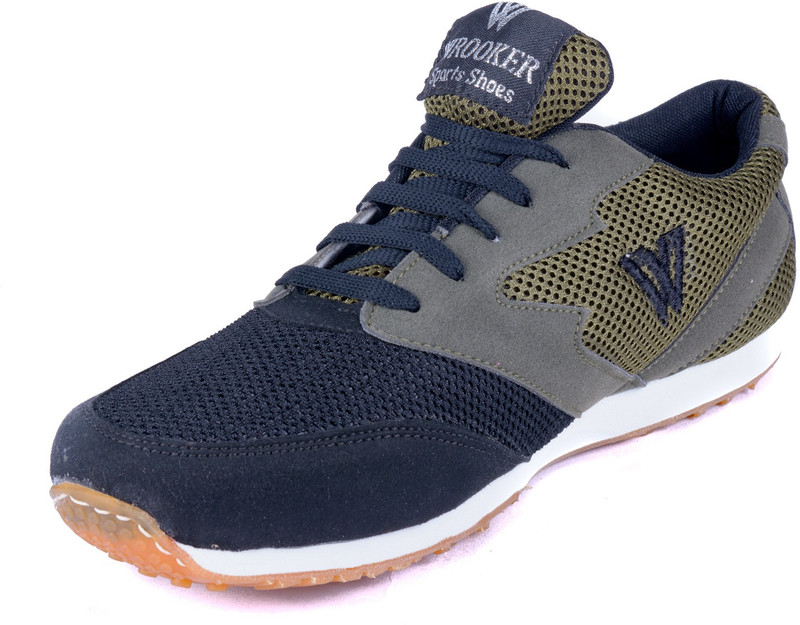 wrooker Marathon Track Star Running Shoes For Men(Olive, Black)
