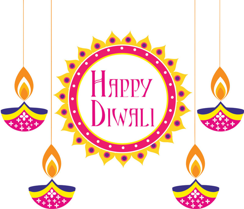 4edge Medium HAPPY DIWALI STICKER  Sticker(Pack of 1)