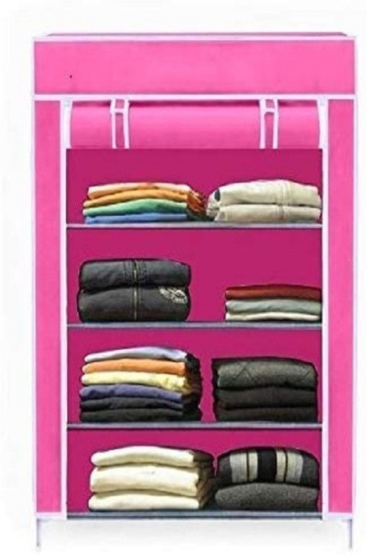 rack home Plastic 1 Door Wardrobe(Finish Color - BLACK)