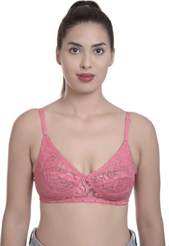soft queen bra Women Full Coverage Non Padded Bra(Pink)