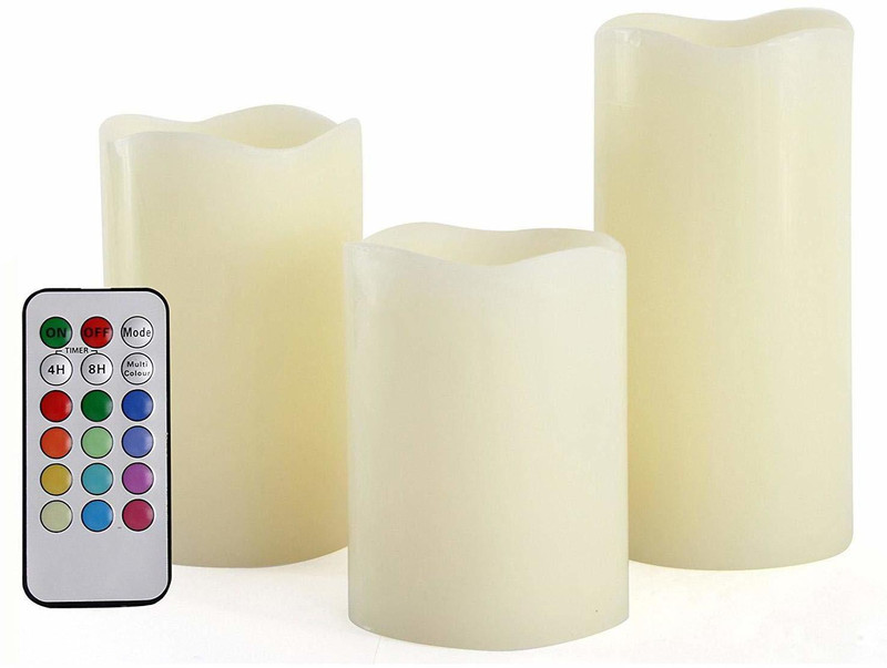 Tarrington House Set Of 3pcs Led Lights Candles Remote Control