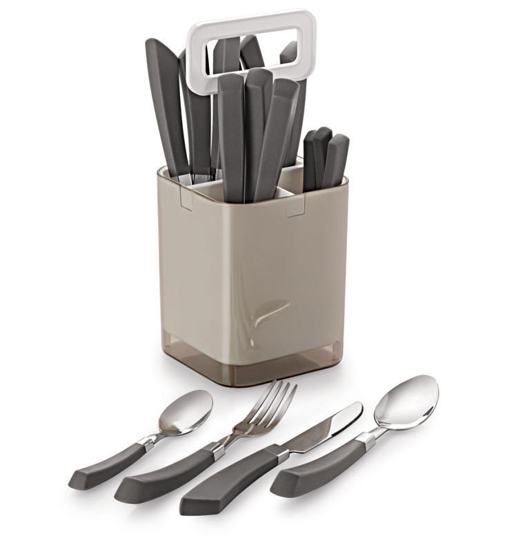 lacuzini LF14 Stainless Steel, Plastic Cutlery Set(Pack of 16)