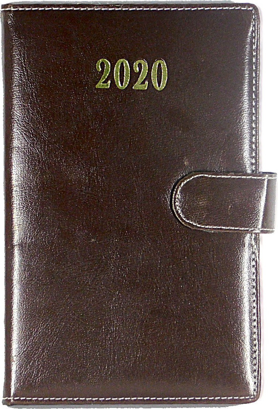 alcraft Regular Planner/Organizer(Year 2020 With Magnetic Lock, Brown)