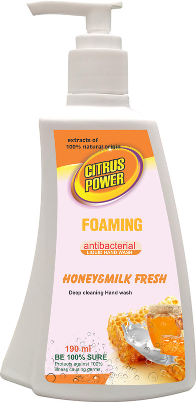 citrus power HONEY MILK FRESH HAND WASH Pump + Refill(190 ml)