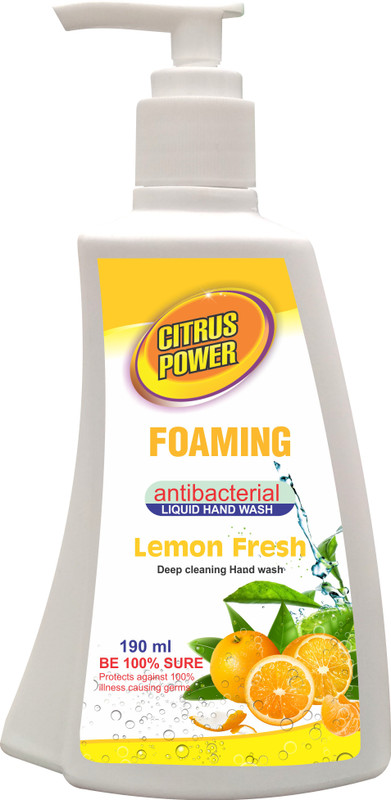 citrus power Lemon Fresh Hand Wash Pump + Refill(190 ml)