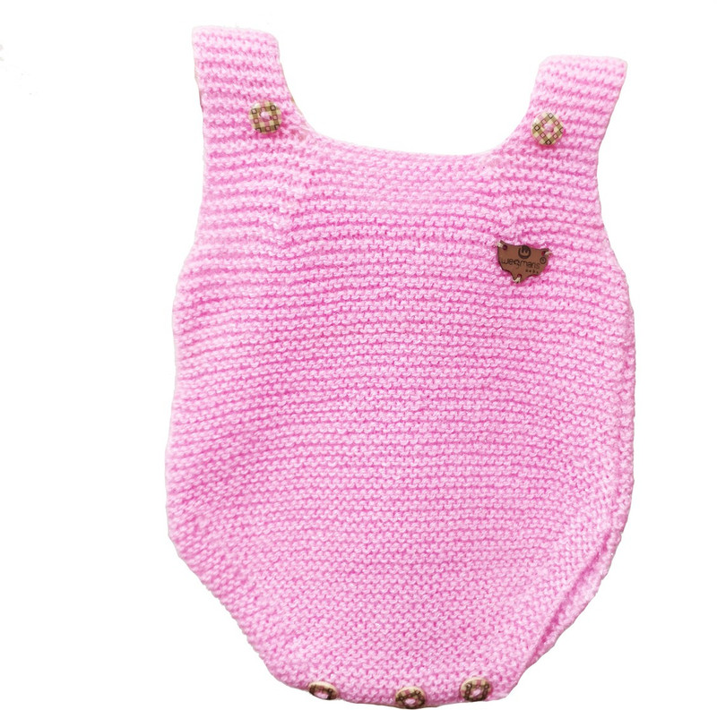 wegmans Romper For Boys & Girls Self Design Pure Wool(Pink, Pack of 1)