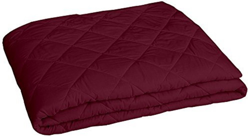 indcrown Elastic Strap King Size Mattress Protector(Maroon)