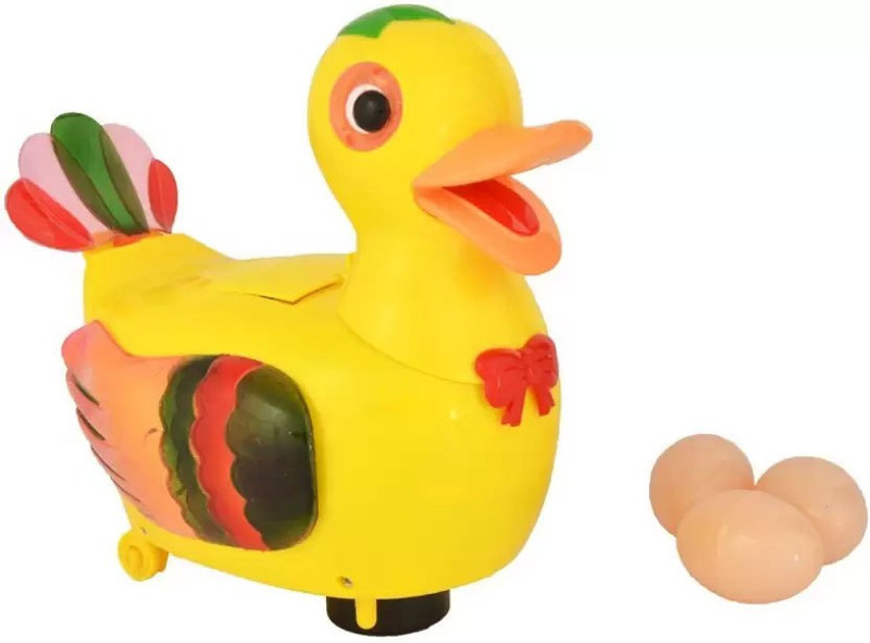 kluzie Battery Operated Duck Lay An Egg Toy For Kids(Multicolor)