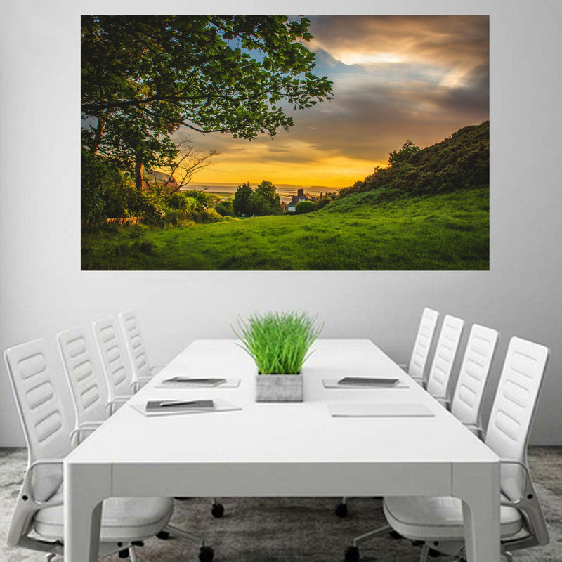 Clouds Dawn Deganwy Wallpaper Poster No Framed Large Painting On Canvas Wall Art Picture for Home Decoration Wall Decor Poster Paper Print(24 inch X 48 inch)