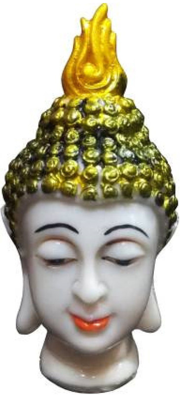 unicorn shoppe Vastu Fangshui Religious Idol of Lord Gautam Buddha Head Decorative Showpiece - 11 cm Decorative Showpiece  -  11 cm(Ceramic, White)