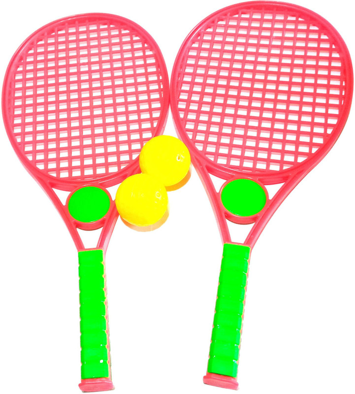nawani Tennis Racket Set with Soft Plastic Ball for Kids 3 to 6 Years . Size - 39/16 cm Tennis Racquet