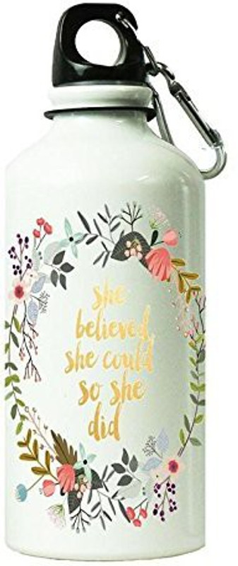 bestofbest She Believed She Could So She Did Theme Printed Sipper Bottle 750 ml Bottle(Pack of 1, White)