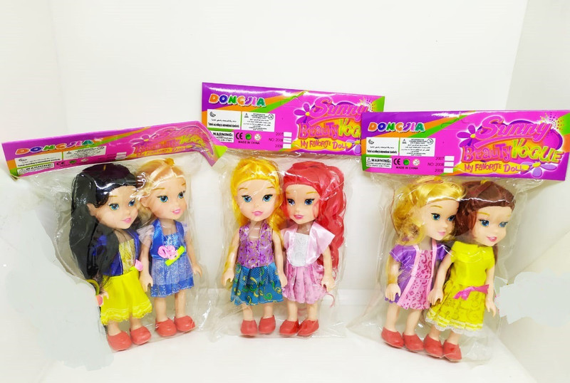 johnnie boy 2 gorgeous dolls with shiny hair (multicolour) combo of 6 dolls(Multicolor)