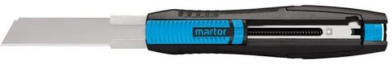 martor Safety Cutter Rubber Grip Hand-held Paper Cutter(Set Of 10, BLUE & BLACK)