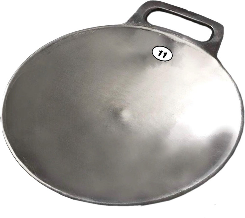 tirumalakitchenware Indolium Dosa Tawa\Kaal (Silver, 11 in) Tawa 28 cm diameter(Hard Anodised)