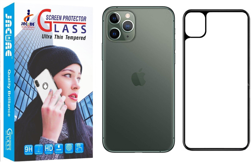 jacure Back Tempered Glass for Jacure Back Tempered Glass Anti Finerprint Scratch Proof Anti Glare Bubble Free Full Coverage Tempered Glass Screen Protector Compatible for iPhone11 (6.1 inch)(Pack of 1)