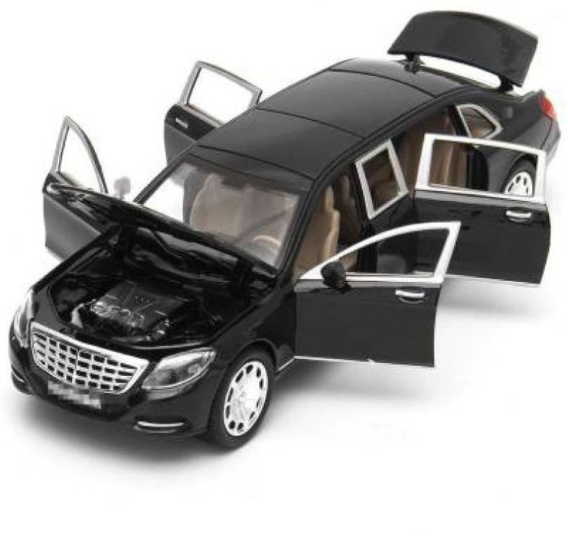 lavtoz ARYA Latest Die-Cast Mercedes Maybach S 600 Pull Back with Headlights Metal car (Black)(Black)