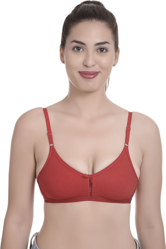 soft angel bra Women Full Coverage Non Padded Bra(Red)