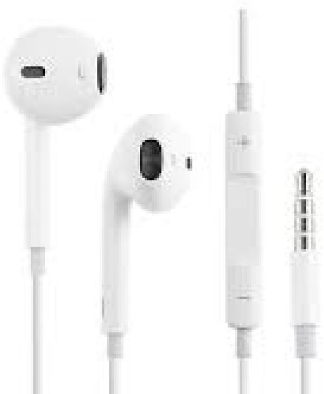 sjm Real Me 3 Wired Headset with Mic(White, In the Ear)