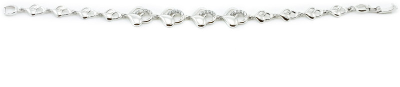 jashan accessories Copper Cubic Zirconia Rhodium Bracelet