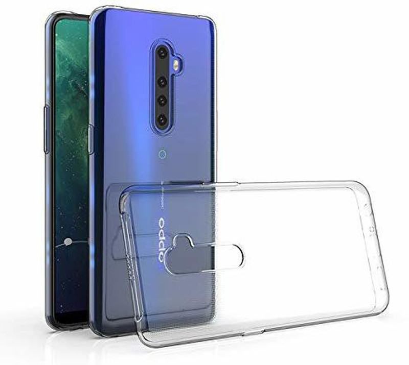 jics Back Cover for OPPO Reno 2(Transparent, Dual Protection, Silicon)