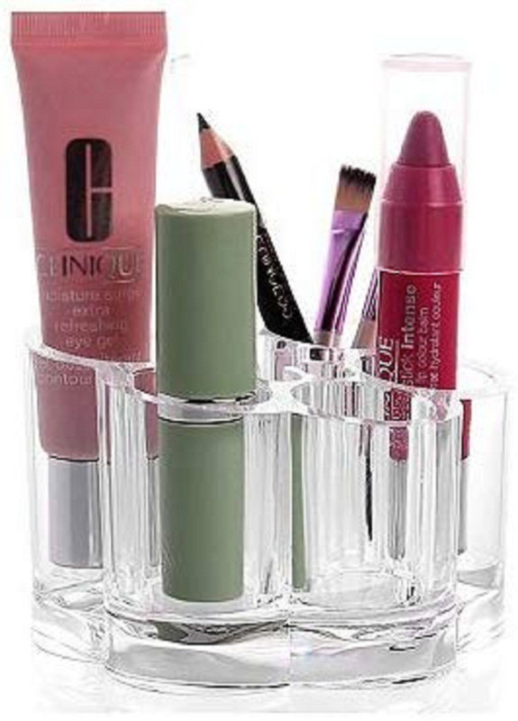 shop for living Cosmetic And Makeup Brush Holder 6 Slot Makeup Vanity Box(White)