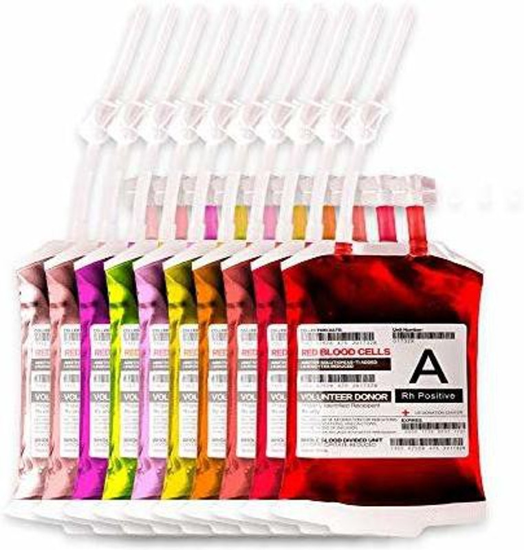 bohrpeter Blood Bags for Drinks Party Favor Reusable Drink Pouch Dispe