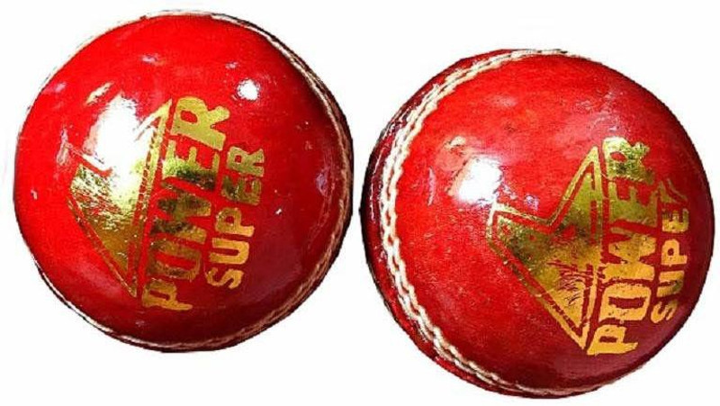 ksp traders Power Leather 2 Part Side Cricket Ball, Red (2 Ball Pack) Cricket Leather Ball(Pack of 2, Red)
