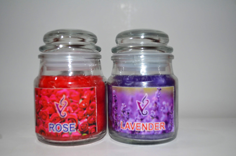 jar candles candle 2154 Candle(Purple, Red, Pack of 2)