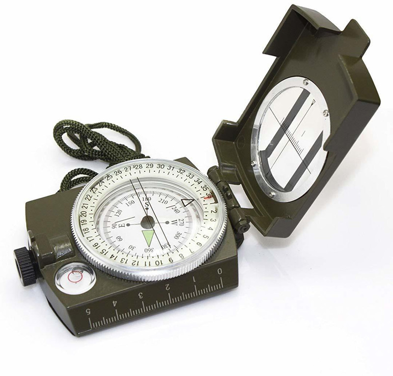 Ueasy Army Metal Sighting Compass Compass(Green)