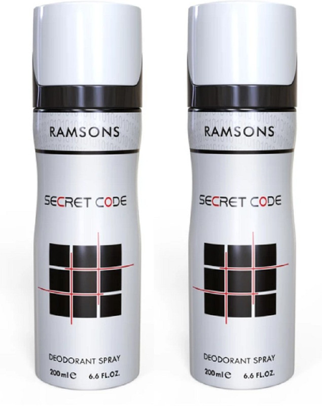 ramsons Secret Code Deodorant Body Spray 200ml Each (Pack Of 2) Deodorant Spray  -  For Men(400 ml, Pack of 2)