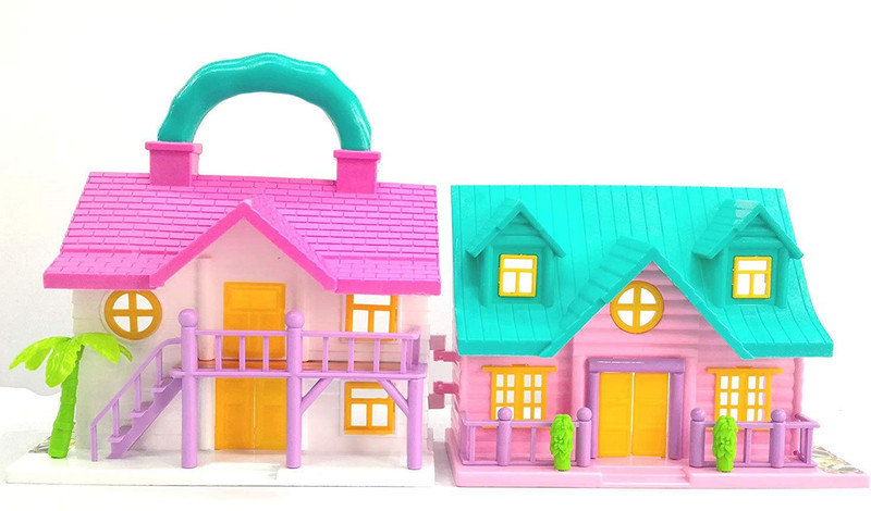 kluzie Toy Doll House Play Set Lovely Classic Shape Design(Multicolor)