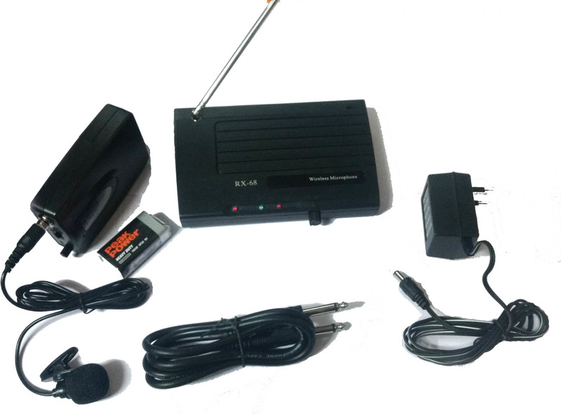 Divinext Collar Wireless Microphone System 200ft Wireless Range Rx-68A Collar Wireless Microphone System 200ft Wireless Range Rx-68A Indoor, Outdoor PA System(1 W)