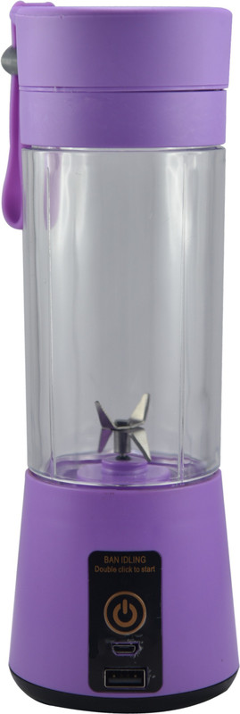 3mads Mini 4 Bladed hand juicer Mini Rechargeable Juicer 1 Juicer Mixer Grinder(Purple, Color may vary as per availability, 1 Jar)