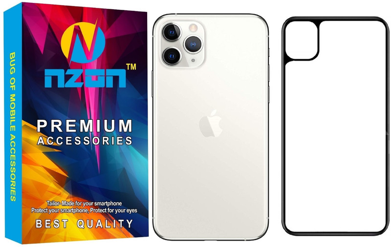 nzon Back Tempered Glass for nzon 6D Back Tempered Glass Anti Finerprint Scratch Proof Anti Glare Bubble Free Full Coverage Tempered Glass Screen Protector Compatible For iPhone11 Pro Max(6.5 inch) - Black(Pack of 1)