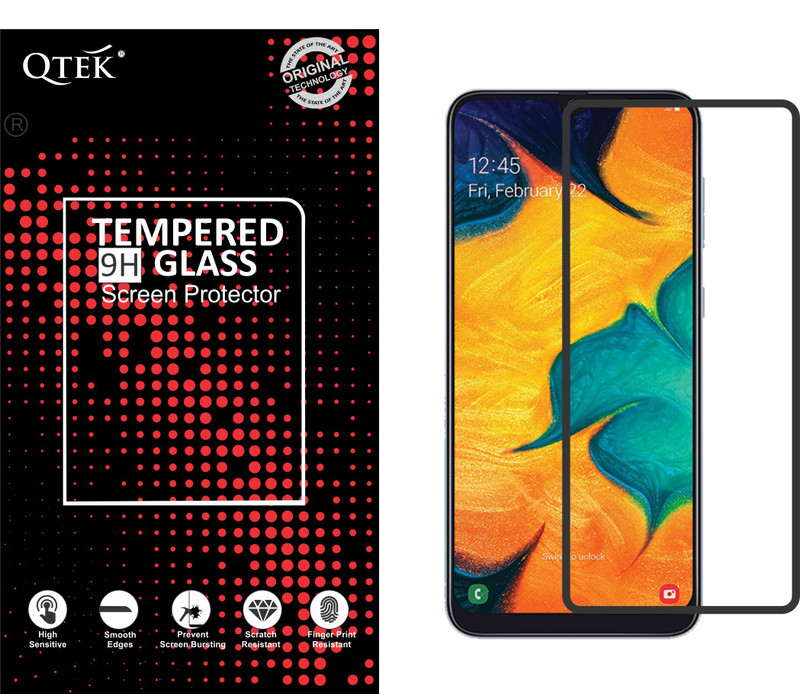 QTek Edge To Edge Tempered Glass for Galaxy A30s(Pack of 1)