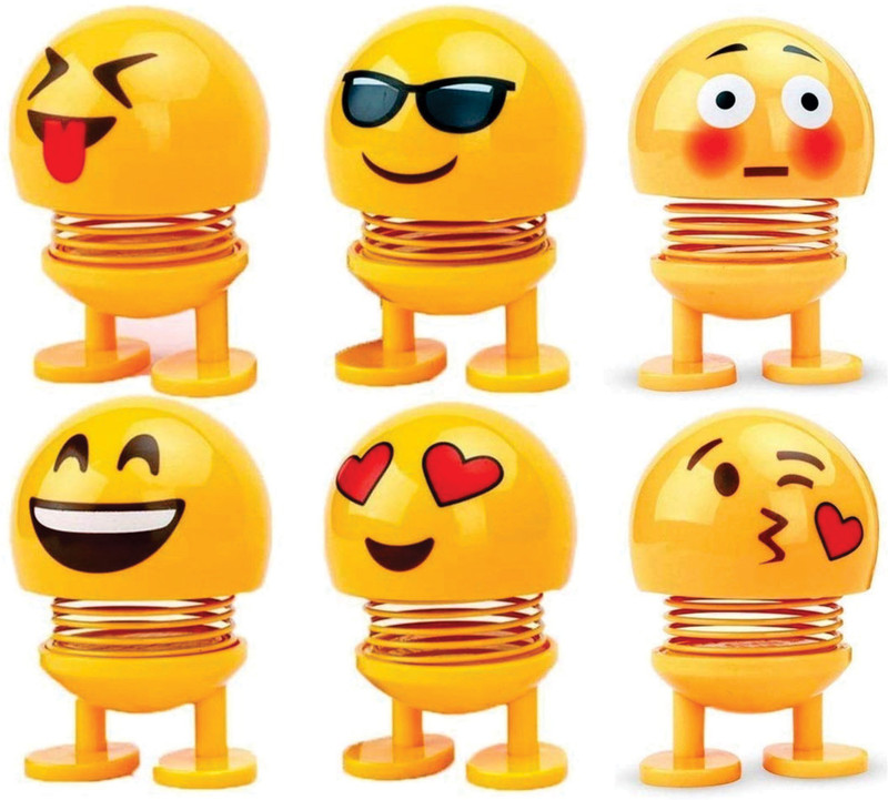 TANTRA Kids Toys Emoji Shaking Head Doll(Yellow)