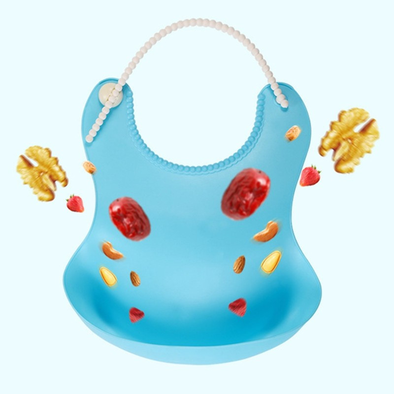 tedmei Khushi Baby Bibs Girl Boy Kid Waterproof Soft Silicone(Multicolor)