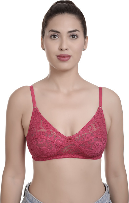 soft queen bra Women Full Coverage Non Padded Bra(Pink)