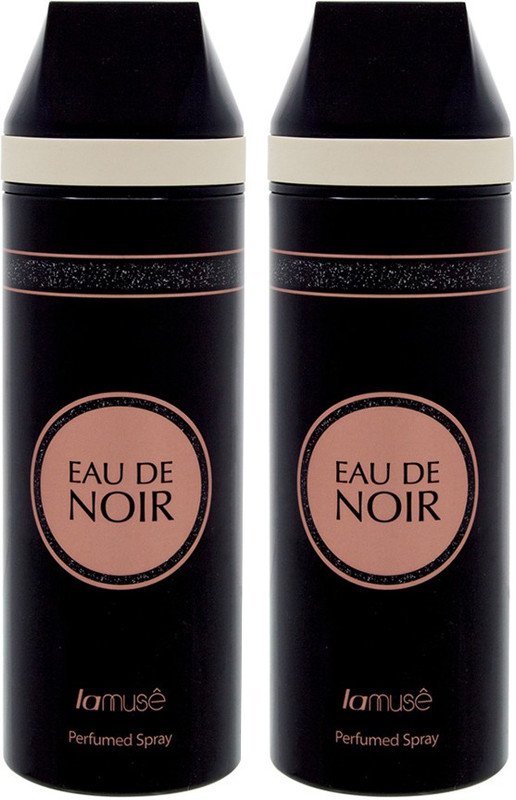 lamuse Eau De Noir Body Spray Perfume Body Spray  -  For Men & Women(400 ml, Pack of 2)