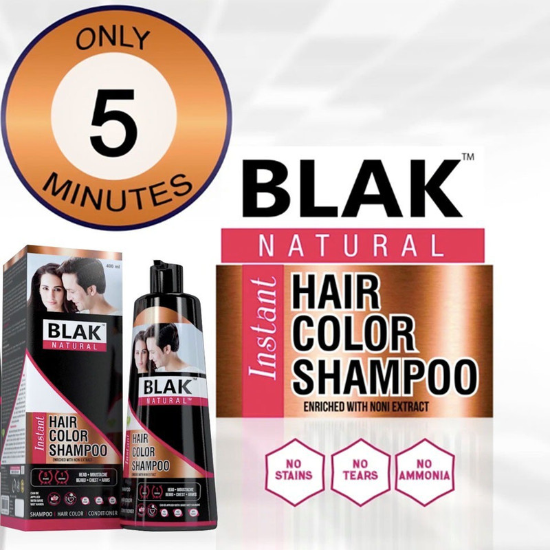 blak natural hair color shampoo Hair Color(black)
